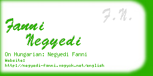 fanni negyedi business card